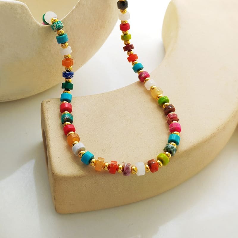 Rainbow Bead Necklace