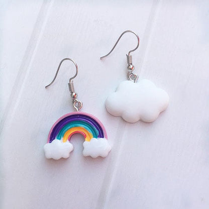 Rainbow Cloud Earrings - Standart - earrings