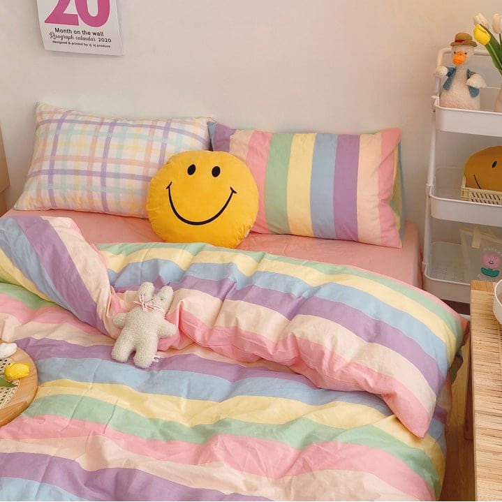 Rainbow Color Bedding Set - 1.2 m /47.2 in bed / Rainbow