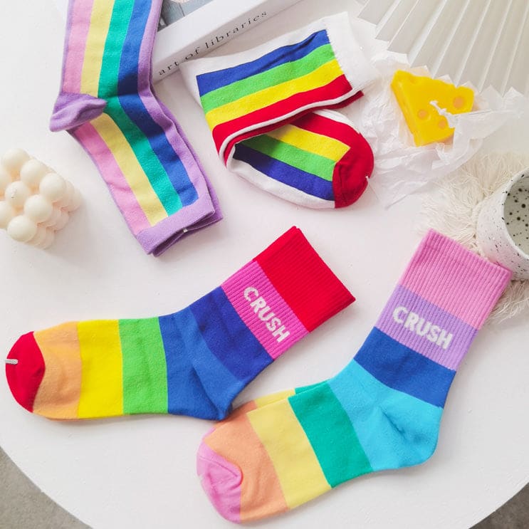 Rainbow Crush Socks - Socks