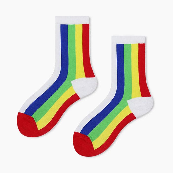 Rainbow Crush Socks - Bright Rainbow - Socks