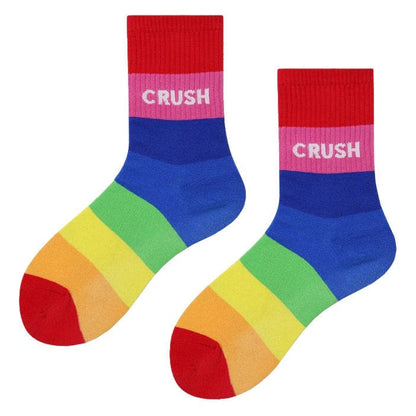 Rainbow Crush Socks - Bright Rainbow Crush - Socks