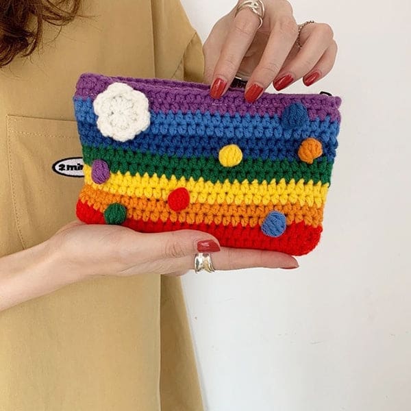 Rainbow Knitted Bag - Standart / Rainbow - Handbags