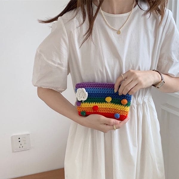 Rainbow Knitted Bag - Standart / Rainbow - Handbags