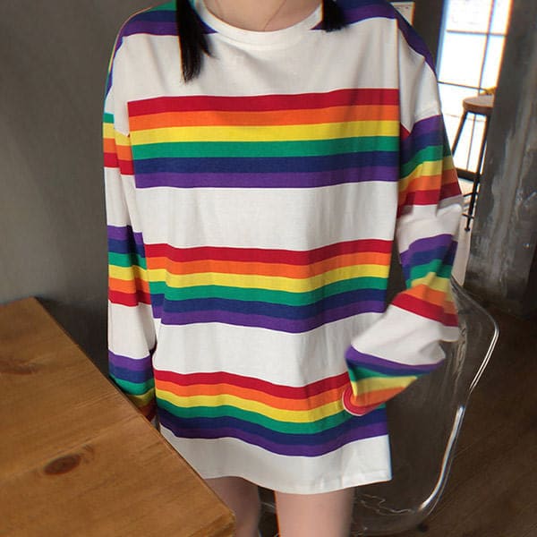 Rainbow Long Sleeve Tee - Tops