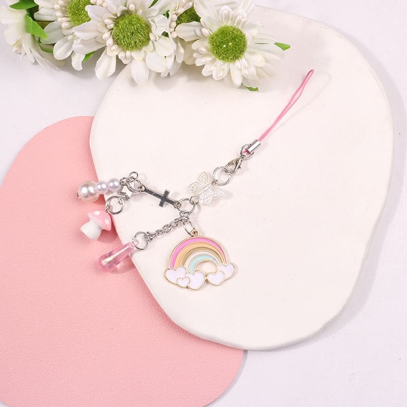 Rainbow / Shell Acrylic Phone Charm