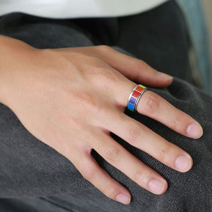 Rainbow Spinner Ring - ring