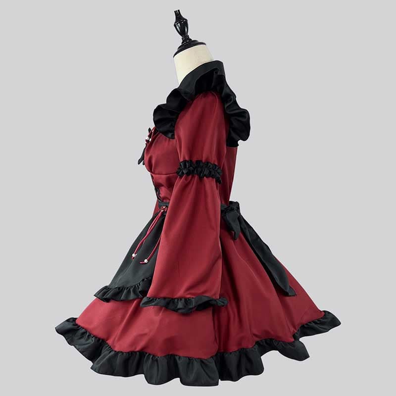 Red Black Maid Gothic Devil Lolita Dress