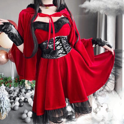 Red Little Cute Devil Christmas Costume MK16736 - Lingerie