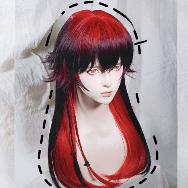 Red Moon Black Red Wig ON1279 - Red
