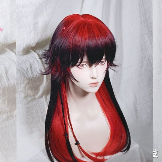 Red Moon Black Red Wig ON1279 - Red