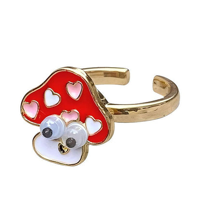 Red Mushroom Anxiety Ring - ring