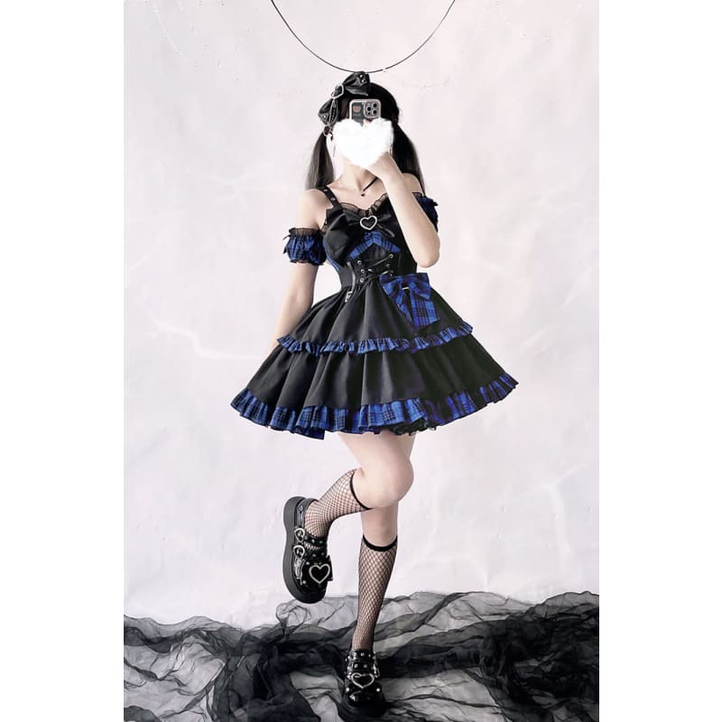 [Reservation] Gothic Punk Lolita Dress SP17561 - Harajuku Kawaii Fashion Anime Clothes Fashion Store - SpreePicky