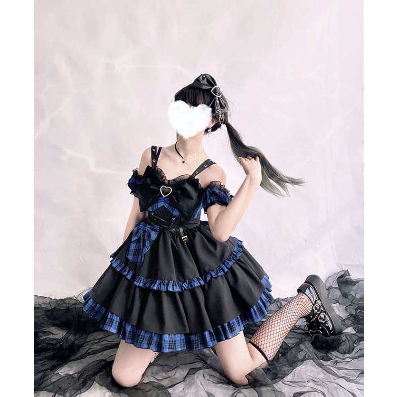 [Reservation] Gothic Punk Lolita Dress SP17561 - Harajuku Kawaii Fashion Anime Clothes Fashion Store - SpreePicky