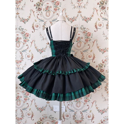 [Reservation] Gothic Punk Lolita Dress SP17561 - Harajuku Kawaii Fashion Anime Clothes Fashion Store - SpreePicky