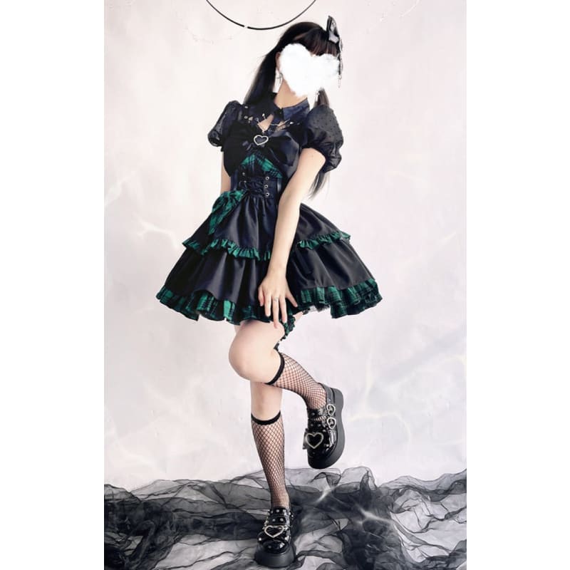 [Reservation] Gothic Punk Lolita Dress SP17561 - Harajuku Kawaii Fashion Anime Clothes Fashion Store - SpreePicky