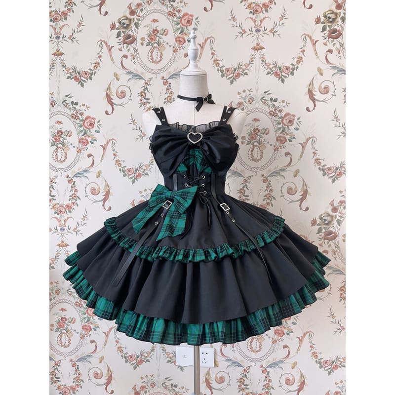 [Reservation] Gothic Punk Lolita Dress SP17561 - Harajuku Kawaii Fashion Anime Clothes Fashion Store - SpreePicky