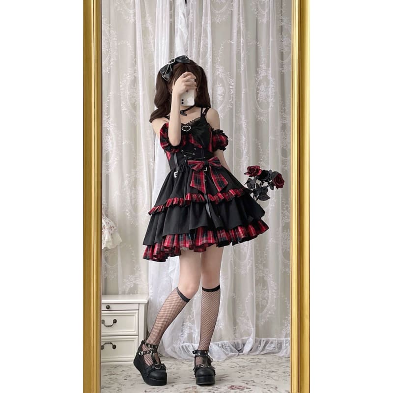 [Reservation] Hot Jane Punk Lolita Dress SP17560 - Harajuku Kawaii Fashion Anime Clothes Fashion Store - SpreePicky