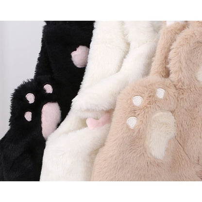 [Reservation] Super Cute Plush Bear/Cat Suspender Dress