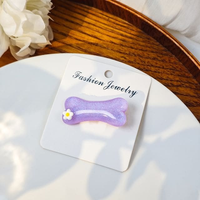 Resin Hair Clip / Hair Pin - Hair Clip - F454-8 - Purple