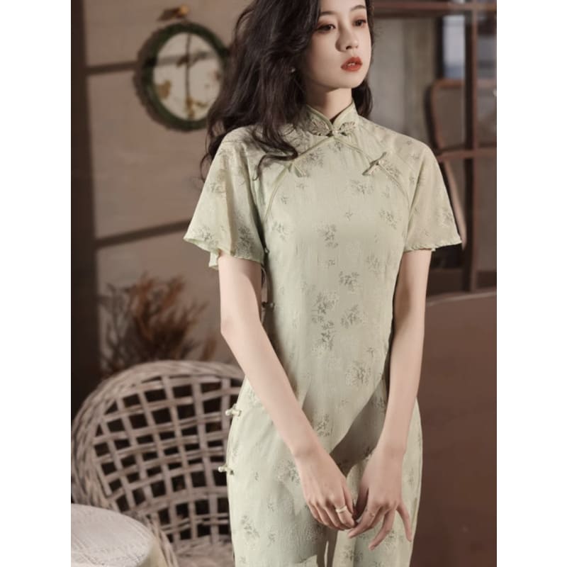 Retro Spring Dress Cheongsam - Female Hanfu