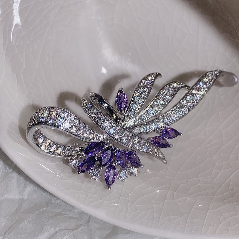 Rhinestone Alloy Brooch