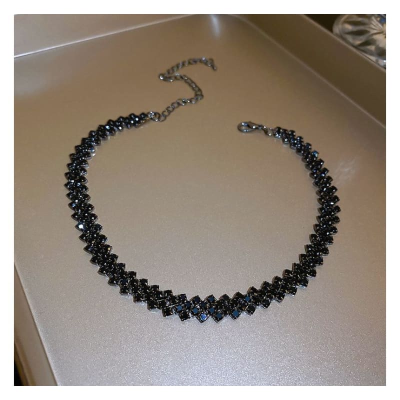 Rhinestone Alloy Choker