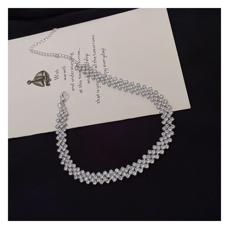 Rhinestone Alloy Choker