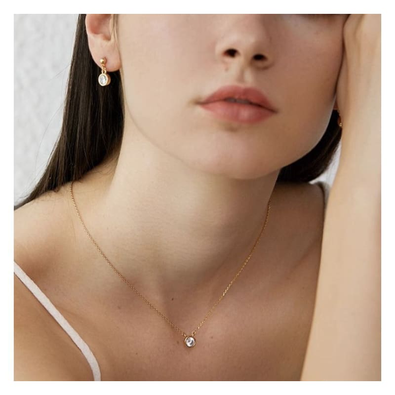 Rhinestone Alloy Drop Earring / Pendant Alloy Choker