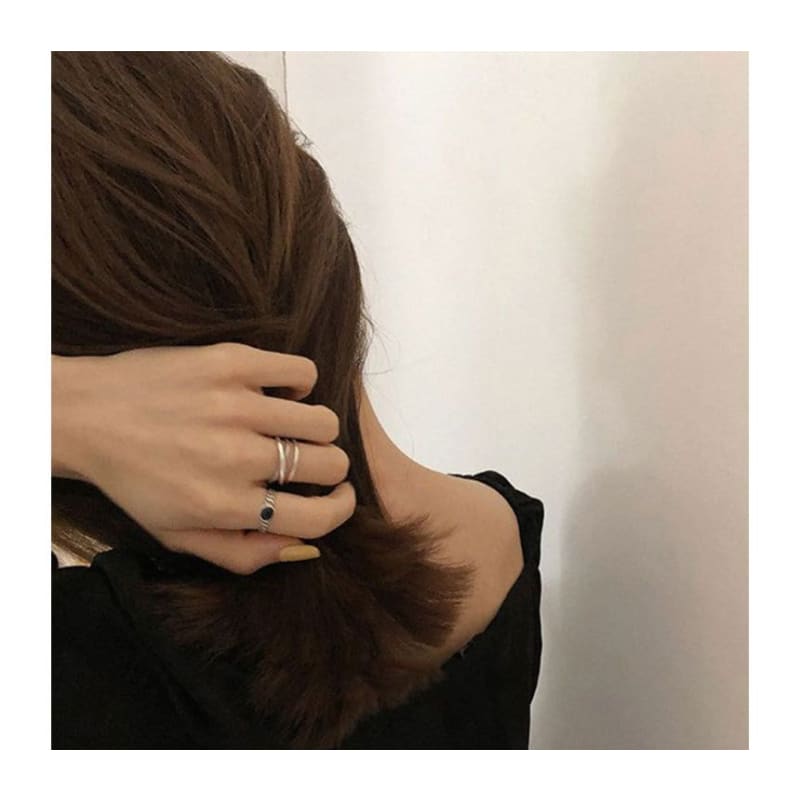 Rhinestone Alloy Open Ring / Layered Alloy Open Ring