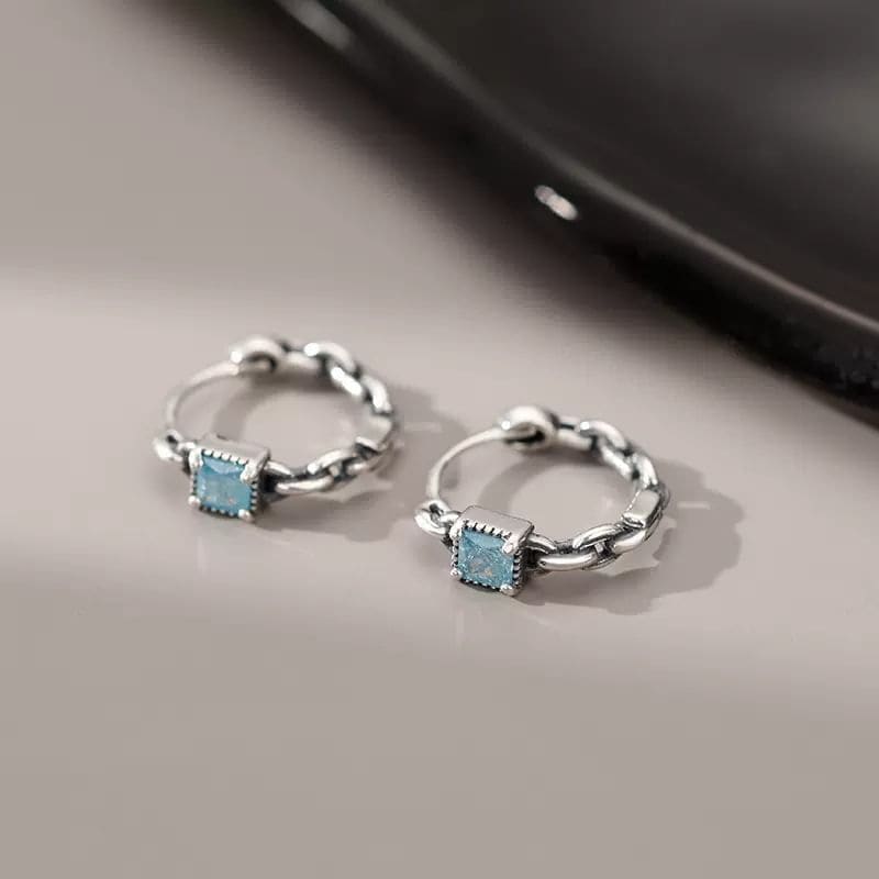 Rhinestone Chain Huggie Earring