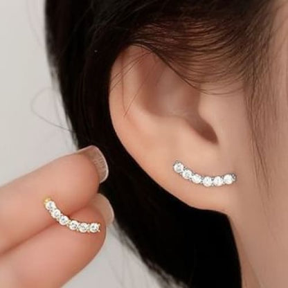 Rhinestone Climber Earring