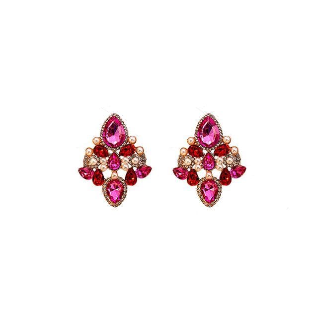 Rhinestone Drop Earring / Stud Earring - 1 Pair - E5392