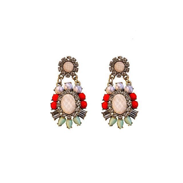 Rhinestone Drop Earring / Stud Earring - 1 Pair - E5601-2