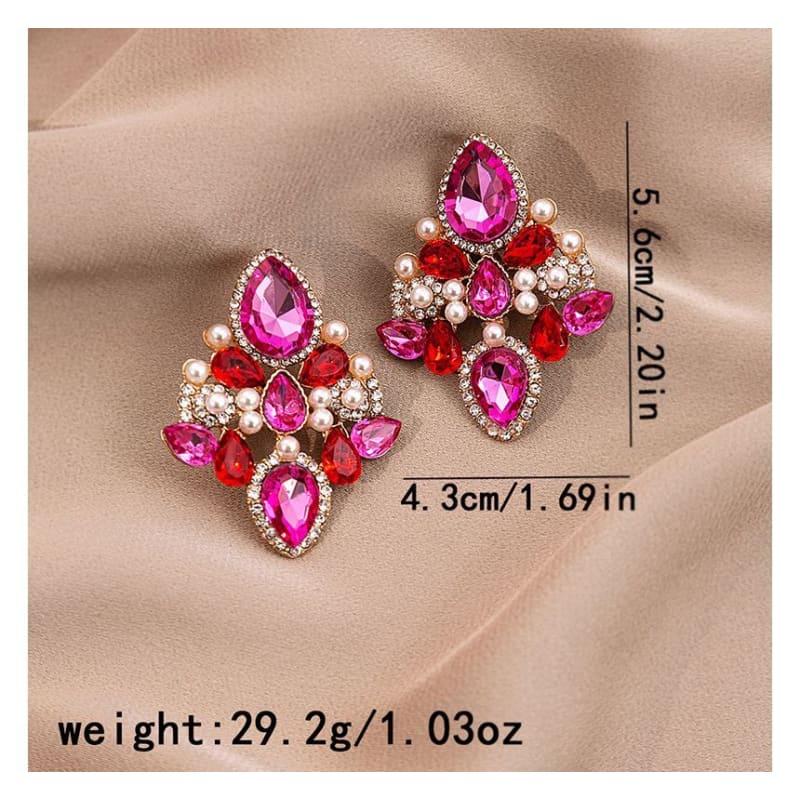 Rhinestone Drop Earring / Stud Earring