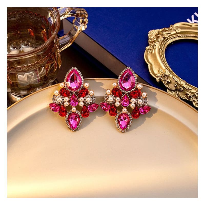 Rhinestone Drop Earring / Stud Earring