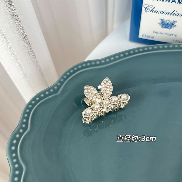 Rhinestone / Faux Pearl Alloy Hair Clamp / Set - 15 - 1 Pc