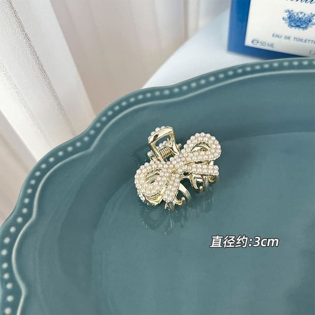 Rhinestone / Faux Pearl Alloy Hair Clamp / Set - 22 - 1 Pc