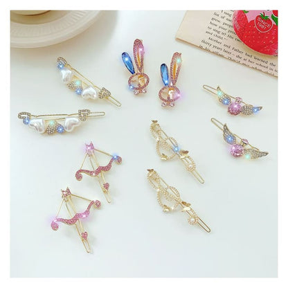 Rhinestone / Faux Pearl Alloy Hair Clip (various designs)