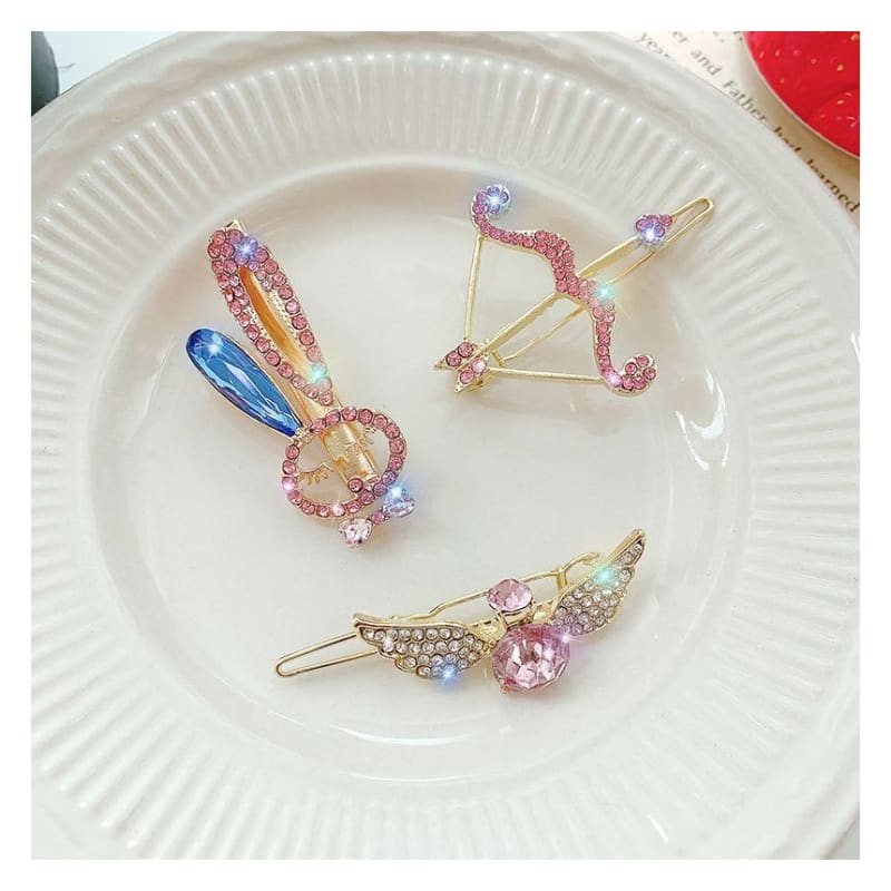 Rhinestone / Faux Pearl Alloy Hair Clip (various designs)