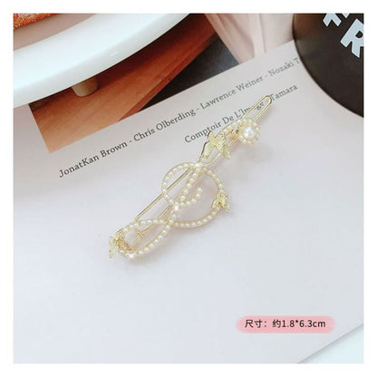 Rhinestone / Faux Pearl Alloy Hair Clip (various designs)