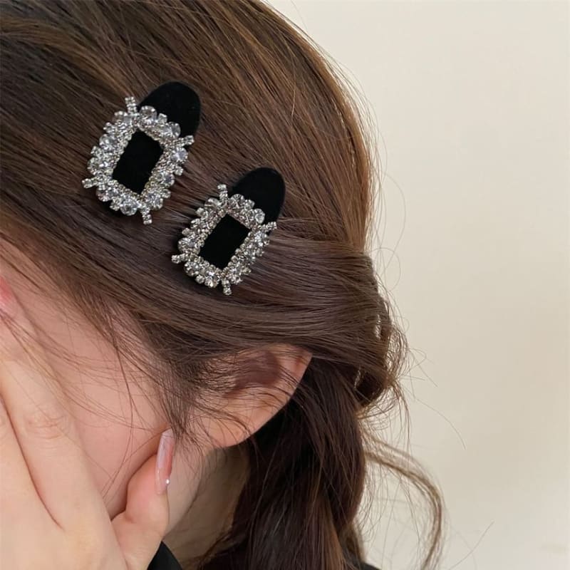 Rhinestone Heart Hair Clip