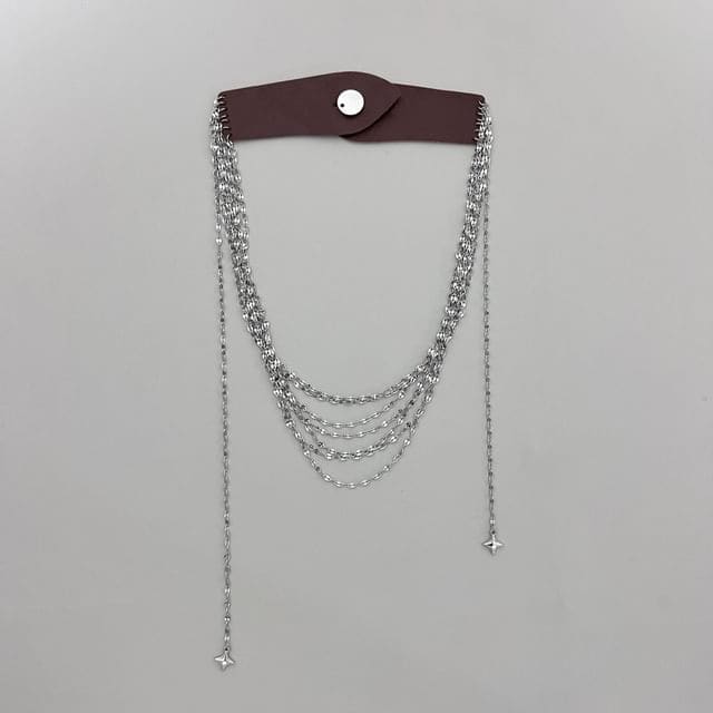 Rhinestone Necklace / Leg Chain - 01 - 1 Pc - Necklace