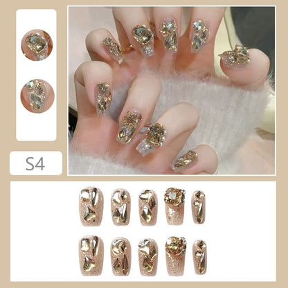 Rhinestone Press On Nail