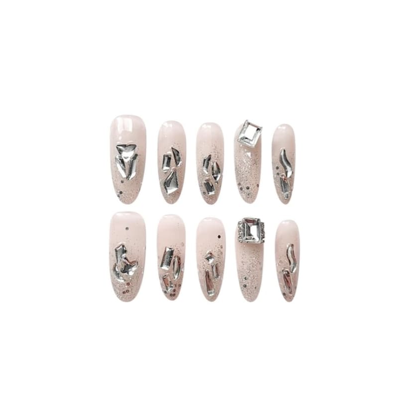 Rhinestone Press On Nail