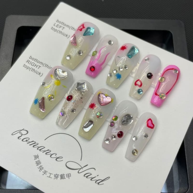 Rhinestone Press On Nails