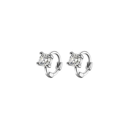 Rhinestone Sterling Silver Earring