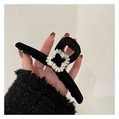 Rhinestone Velvet Headband / Hair Clamp