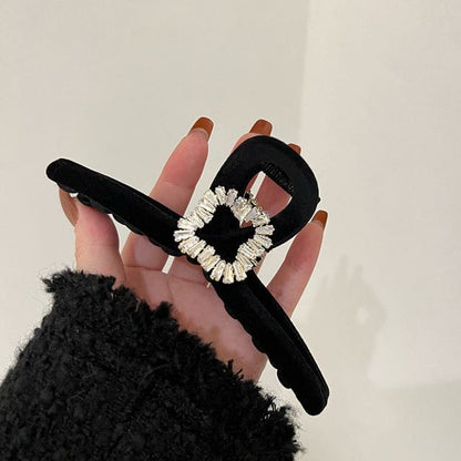 Rhinestone Velvet Headband / Hair Clamp - Hair Clamp