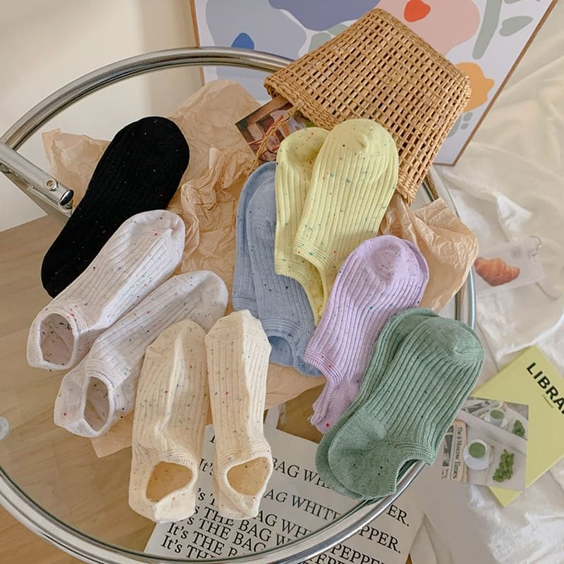 Ribbed No Show Socks Set